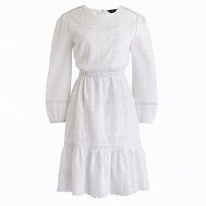 J. Crew white eyelet cotton dress 14